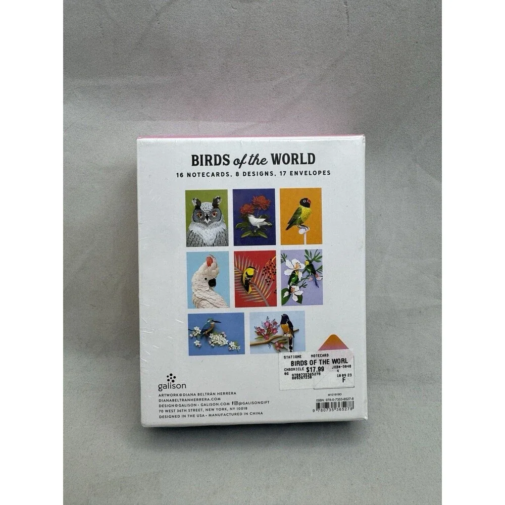 Birds of the World Greeting Card Assortment Stationery Galison Set 16 Notecards